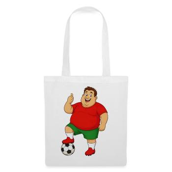 Fußballer lacht - Stoffbeutel - Weiß - Vorne