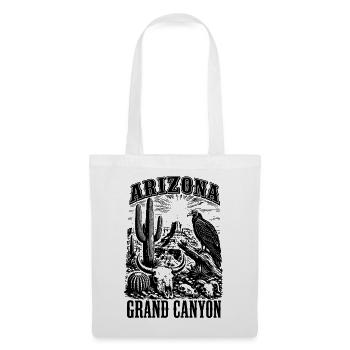 Arizona Grand Canyon Wüstensilhouette - Stoffbeutel - Weiß - Vorne