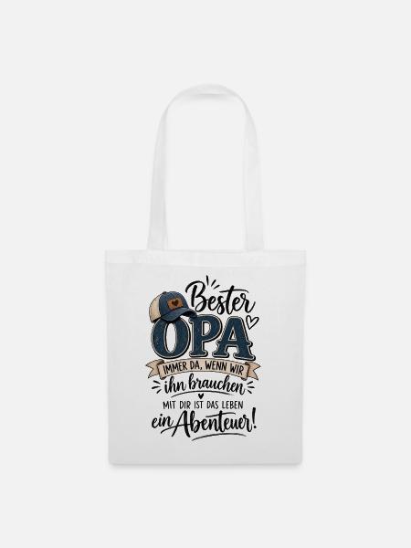 Bester Opa – Immer da, wenn wir ihn brauchen - Stoffbeutel - Weiß
