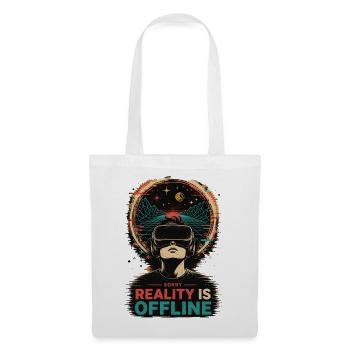 Sorry Reality Is Offline VR Gamer Retro Synthwave - Stoffbeutel - Weiß - Vorne