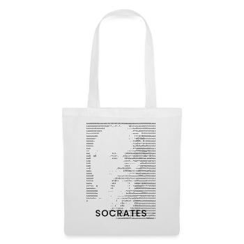 Sokrates ASCII-Porträt - Stoffbeutel - Weiß - Vorne