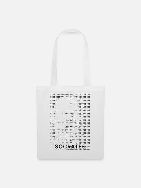 Sokrates ASCII-Porträt - Stoffbeutel - Weiß
