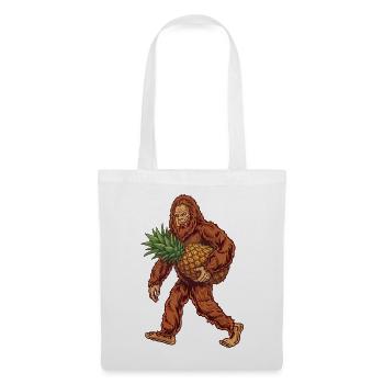 Bigfoot trägt Ananas - Stoffbeutel - Weiß - Vorne