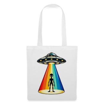 Rainbow Beam UFO-Entführung - Stoffbeutel - Weiß - Vorne