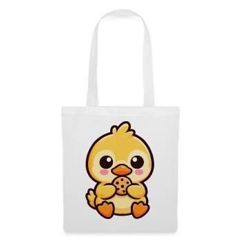 Kawaii Ente Keks Chibi Cartoon Süßigkeit - Stoffbeutel - Weiß - Vorne