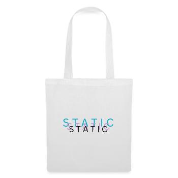 Static – Minimalist Glitch Typography Design - Tote Bag - white - Front