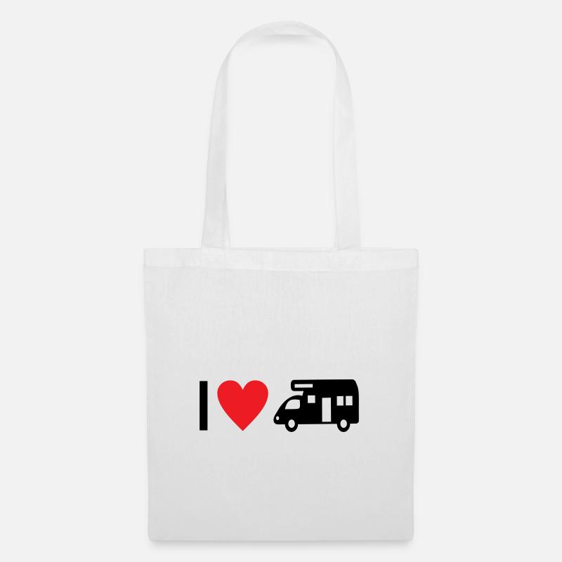 I love Camping - Stoffbeutel - Weiß