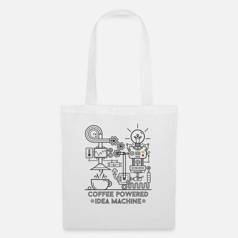 Coffee powered - black - Stoffbeutel - Weiß