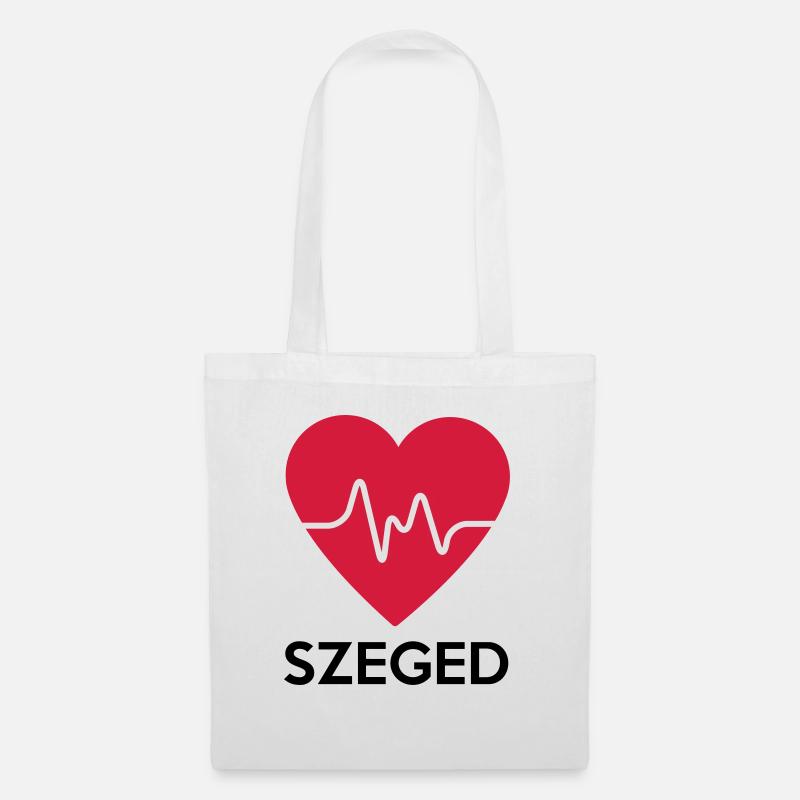 Herz Szeged - Stoffbeutel - Weiß