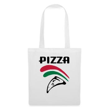 Pizza (3c) - Stoffbeutel - Weiß - Vorne
