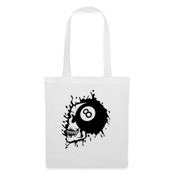 billiards head of death profile ball 8 - Tote Bag - white - Front