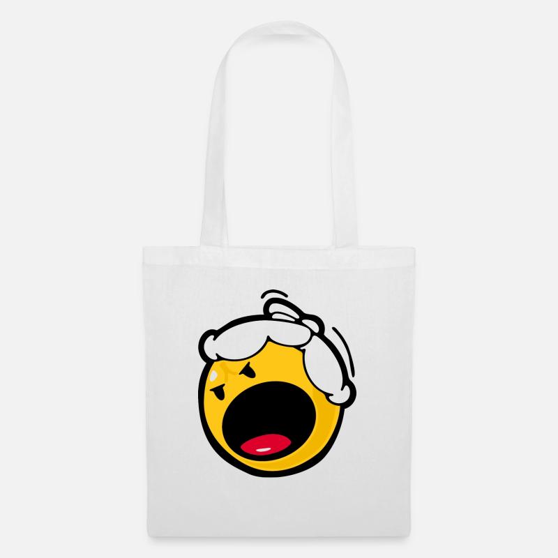 Smiley Anger Madness - Stoffbeutel - Weiß
