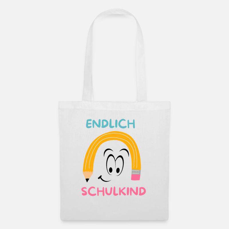 Endlich Schulkind - Stoffbeutel - Weiß