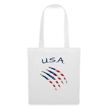 USA America - Stoffbeutel - Weiß - Vorne
