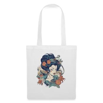 Femme rétro - Sac en tissu - blanc - Devant