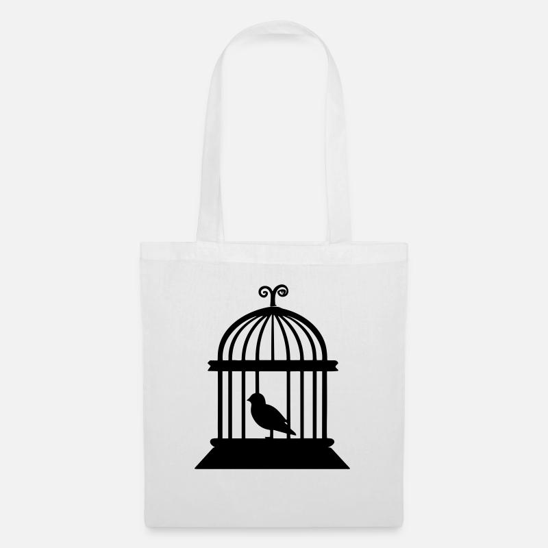 cage à oiseaux - Sac en tissu - blanc