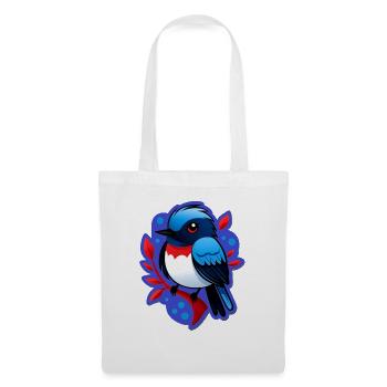 Sparrow on a branch - illustration in color - Tote Bag - white - Front