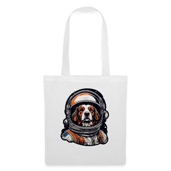 Astronaut / Space / Animal / Dog / Spaceship - Tote Bag - white - Front