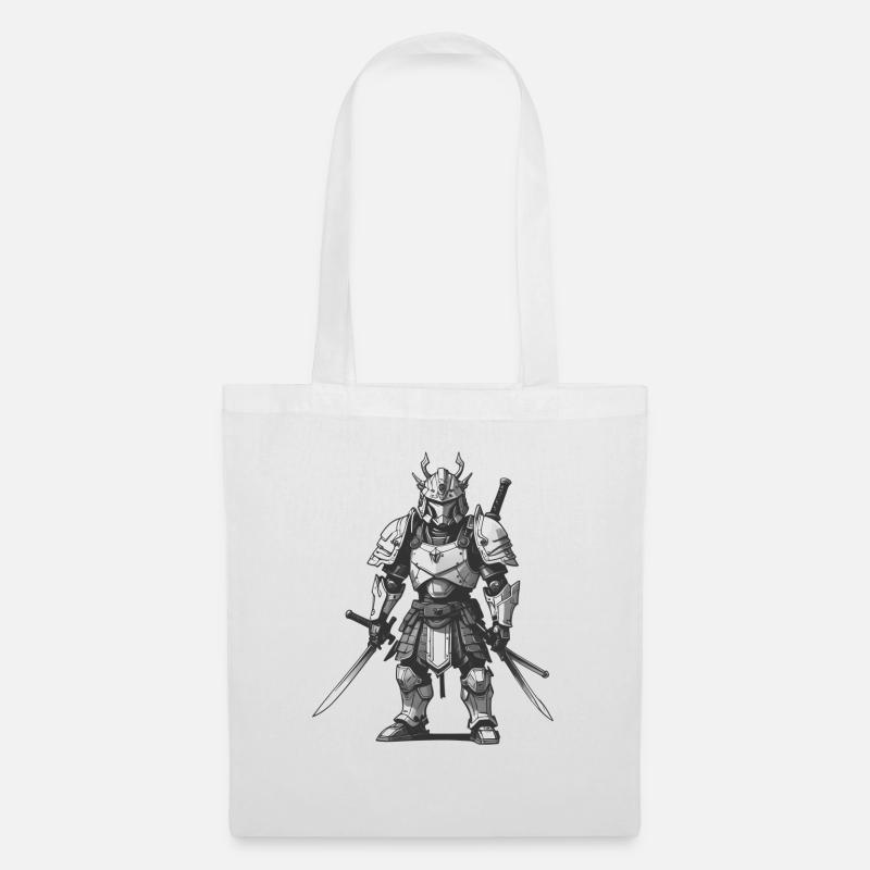 Robot Samurai - Tote Bag - white