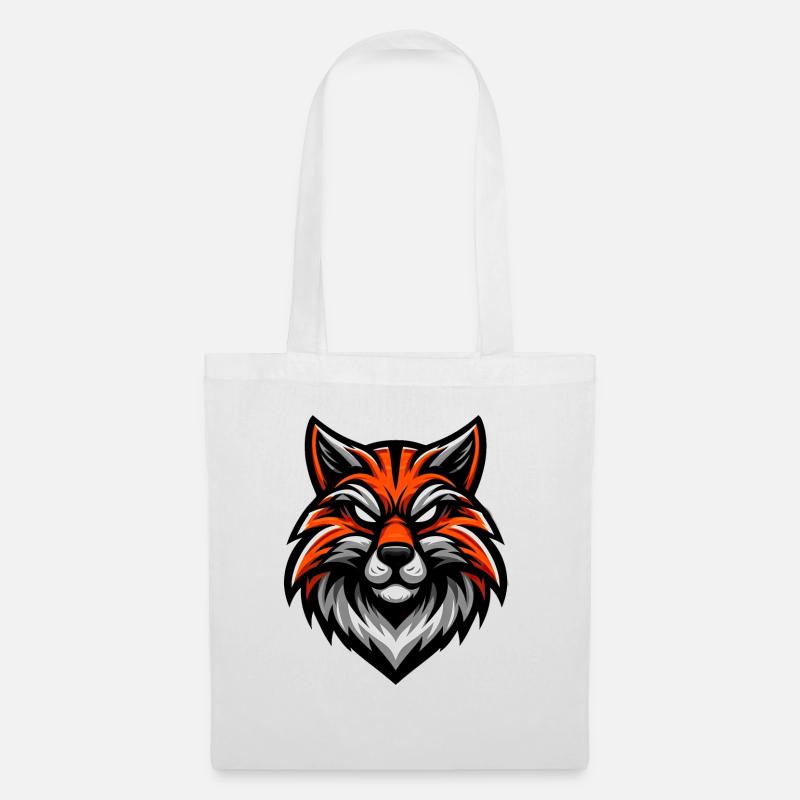 Illustration de chat roux - Sac en tissu - blanc
