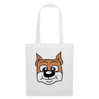 Visage de chien Petit Tête d’animal de compagnie Mignon - Sac en tissu - blanc - Devant