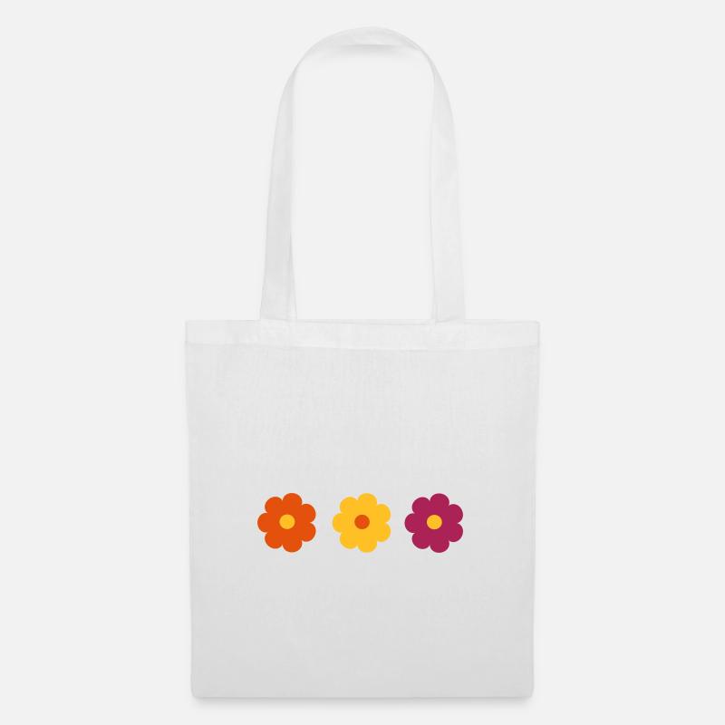 BLUMEN - Stoffbeutel - Weiß