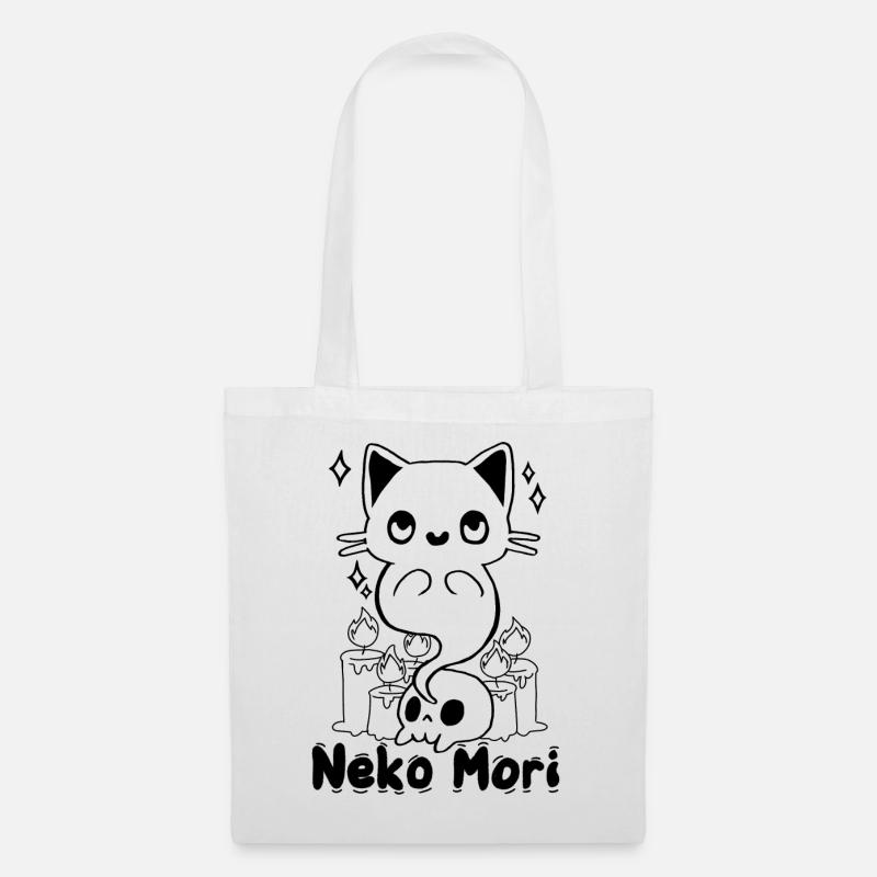 Neko-Geist Mori - Stoffbeutel - Weiß