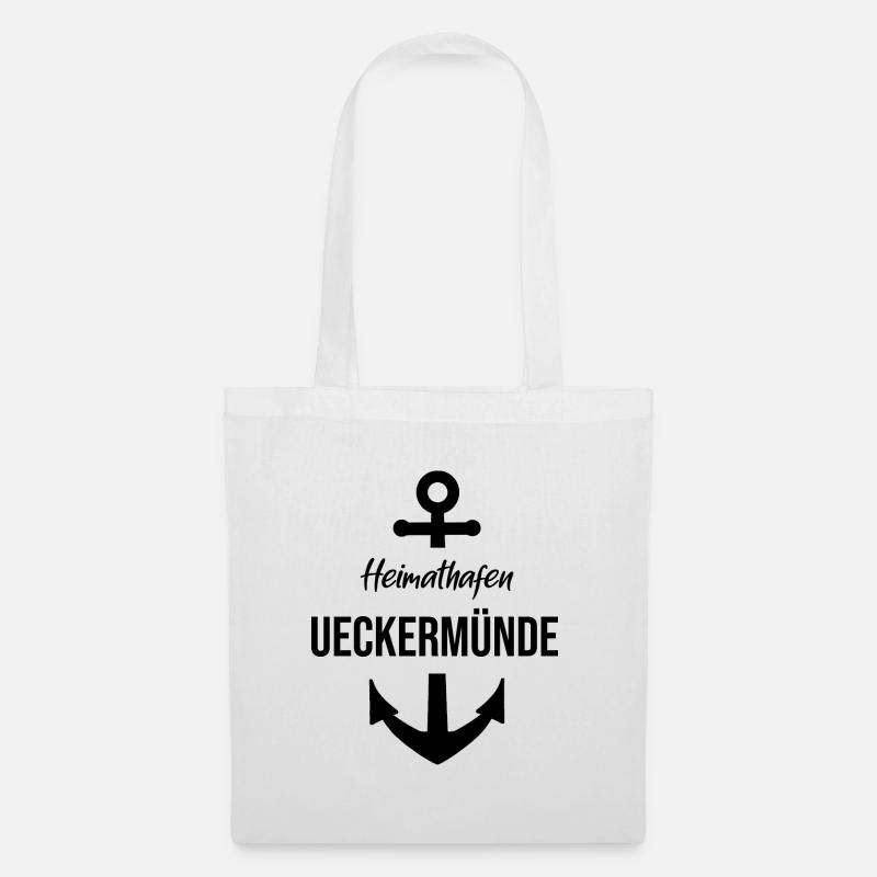 Heimathafen Ueckermünde - Stoffbeutel - Weiß
