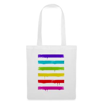 LGBT STRIPES - Stoffbeutel - Weiß - Vorne