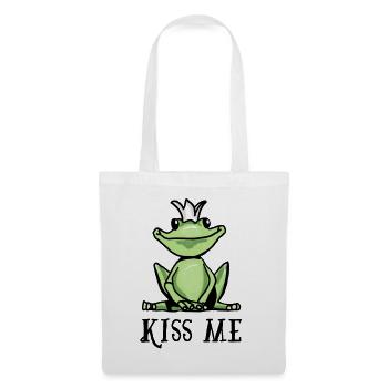 Embrasse-moi la grenouille - Sac en tissu - blanc - Devant