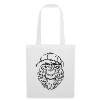 Ours grizzly hipster - Sac en tissu - blanc - Devant