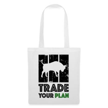 TRADE YOUR PLAN Bull Trader - Sac en tissu - blanc - Devant