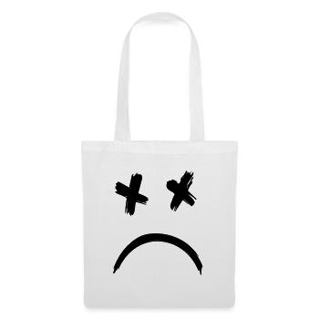 Sad Dead Smile Face - Sac en tissu - blanc - Devant