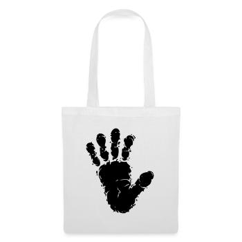 Singes Primates Trace Trace Trace Empreinte de la main - Sac en tissu - blanc - Devant