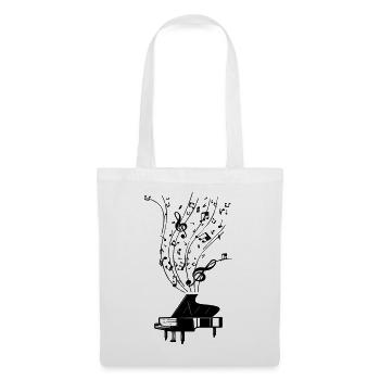 Piano Instrument Pianiste Musique - Sac en tissu - blanc - Devant