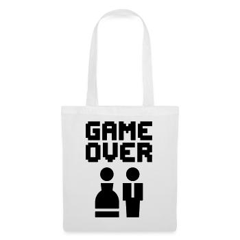 Game Over Junggesellenabschied Gamer Humor - Stoffbeutel - Weiß - Vorne