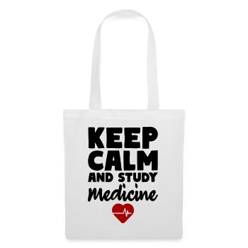 Restez calme et étudiez la médecine - Sac en tissu - blanc - Devant