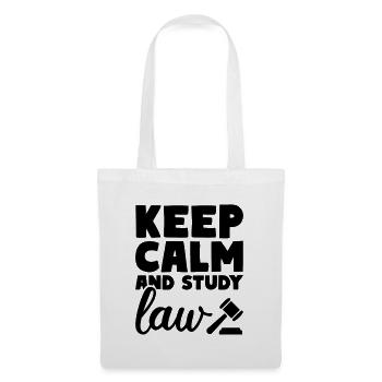 Keep Calm And Study Law - Stoffbeutel - Weiß - Vorne