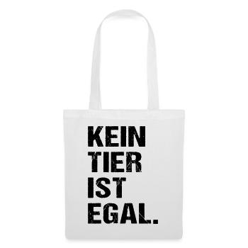 Kein Tier Ist Egal Tierschutz Tierliebhaber - Stoffbeutel - Weiß - Vorne