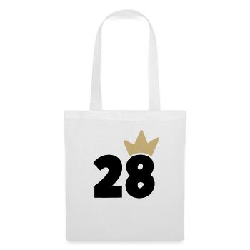 28 Numéro de couronne 28 - Sac en tissu - blanc - Devant