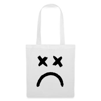 Smiley Crossed Eyed Sad Smiley - Stoffbeutel - Weiß - Vorne
