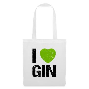 J’adore Gin Heart Gin Lovers - Sac en tissu - blanc - Devant