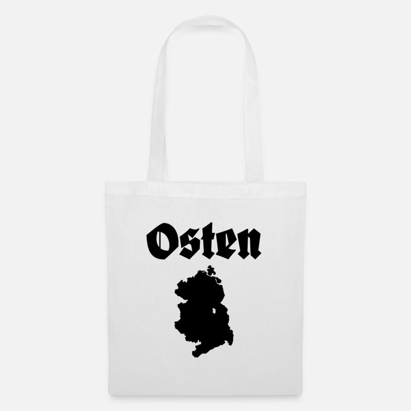 Osten DDR Ostdeutschland Karte - Stoffbeutel - Weiß