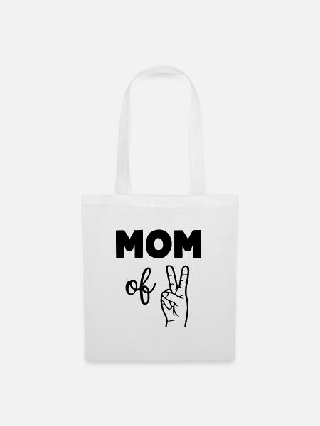 Mom of Two - Stoffbeutel - Weiß
