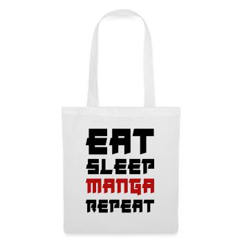 Manger du sommeil Manga Répéter - Sac en tissu - blanc - Devant