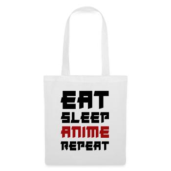 Eat Sleep Anime Repeat - Stoffbeutel - Weiß - Vorne