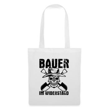 Bauer im Widerstand Landwirte Bauern - Stoffbeutel - Weiß - Vorne