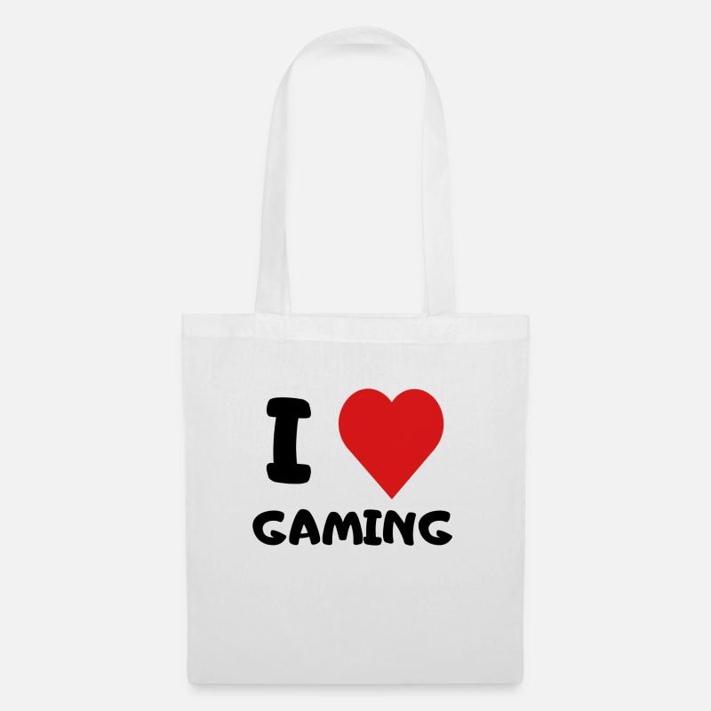 I Love Gaming - Stoffbeutel - Weiß