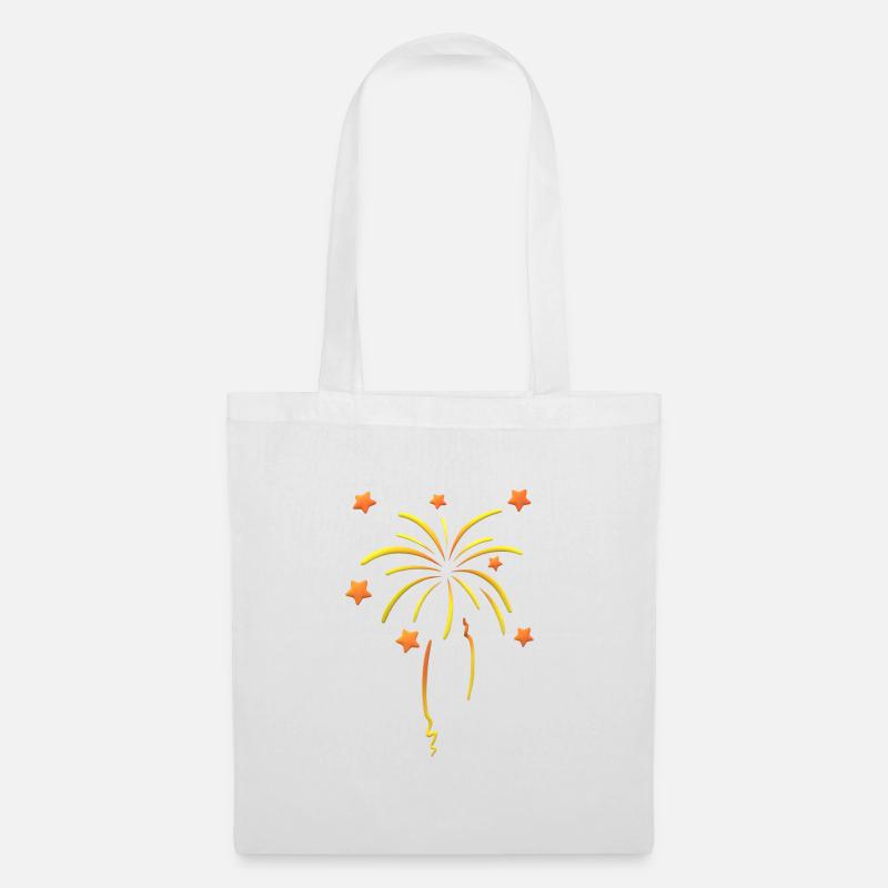 Feuerwerk Design - Stoffbeutel - Weiß