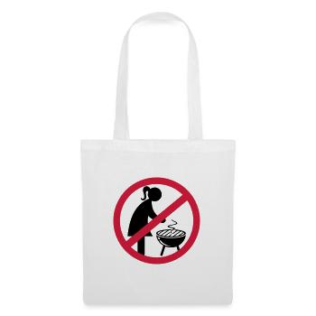 Pas de filles sur le gril - Sac en tissu - blanc - Devant
